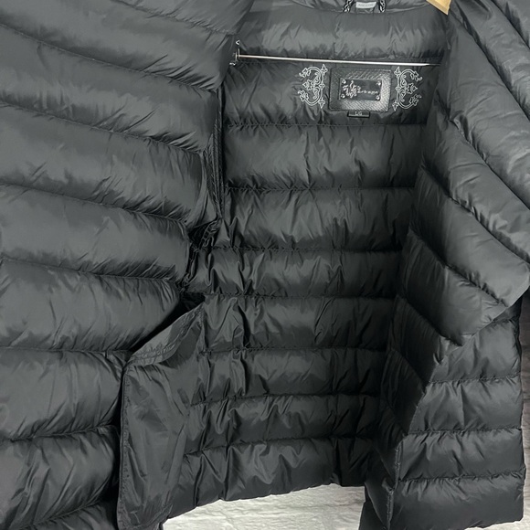 Mackage Qeren Convertible Puffer Jacket With Leather Trim Size Large Black - Picture 10 of 16